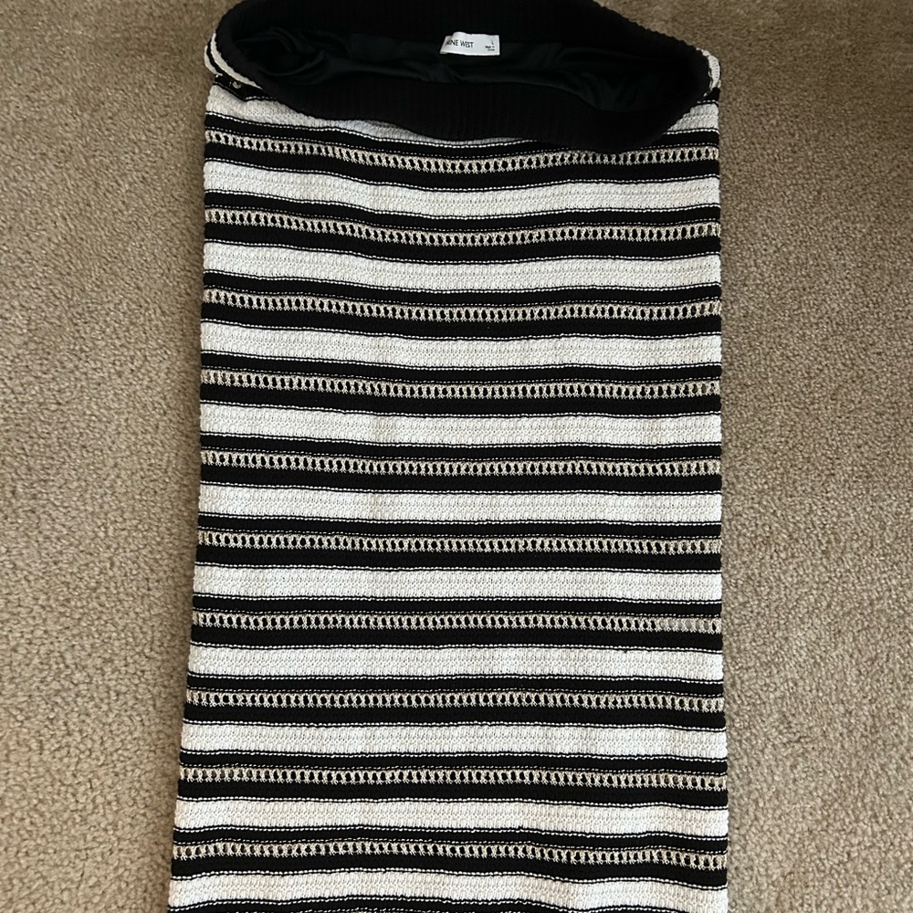 Nine West Black and White Knit Skirt